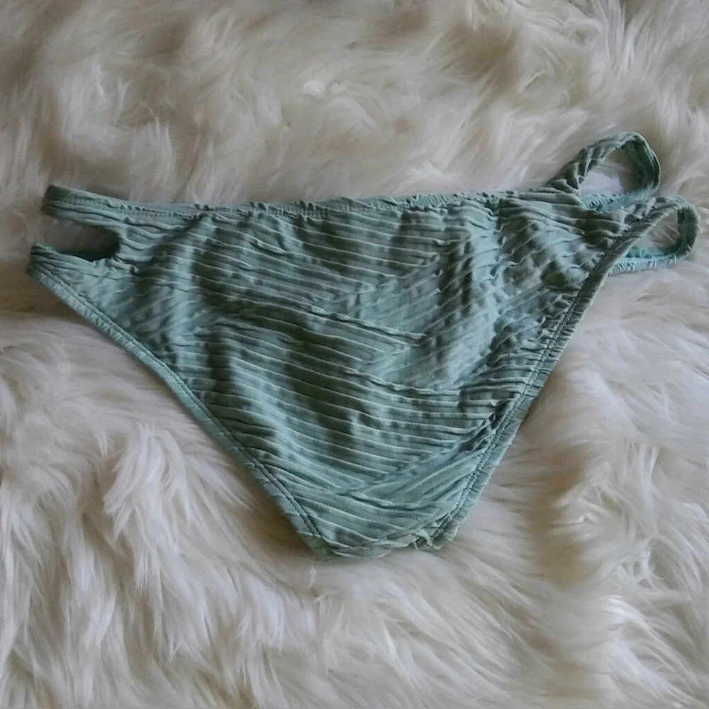 The Bikini Lab Ribbed Cutout Hipster Bikini Bottom
